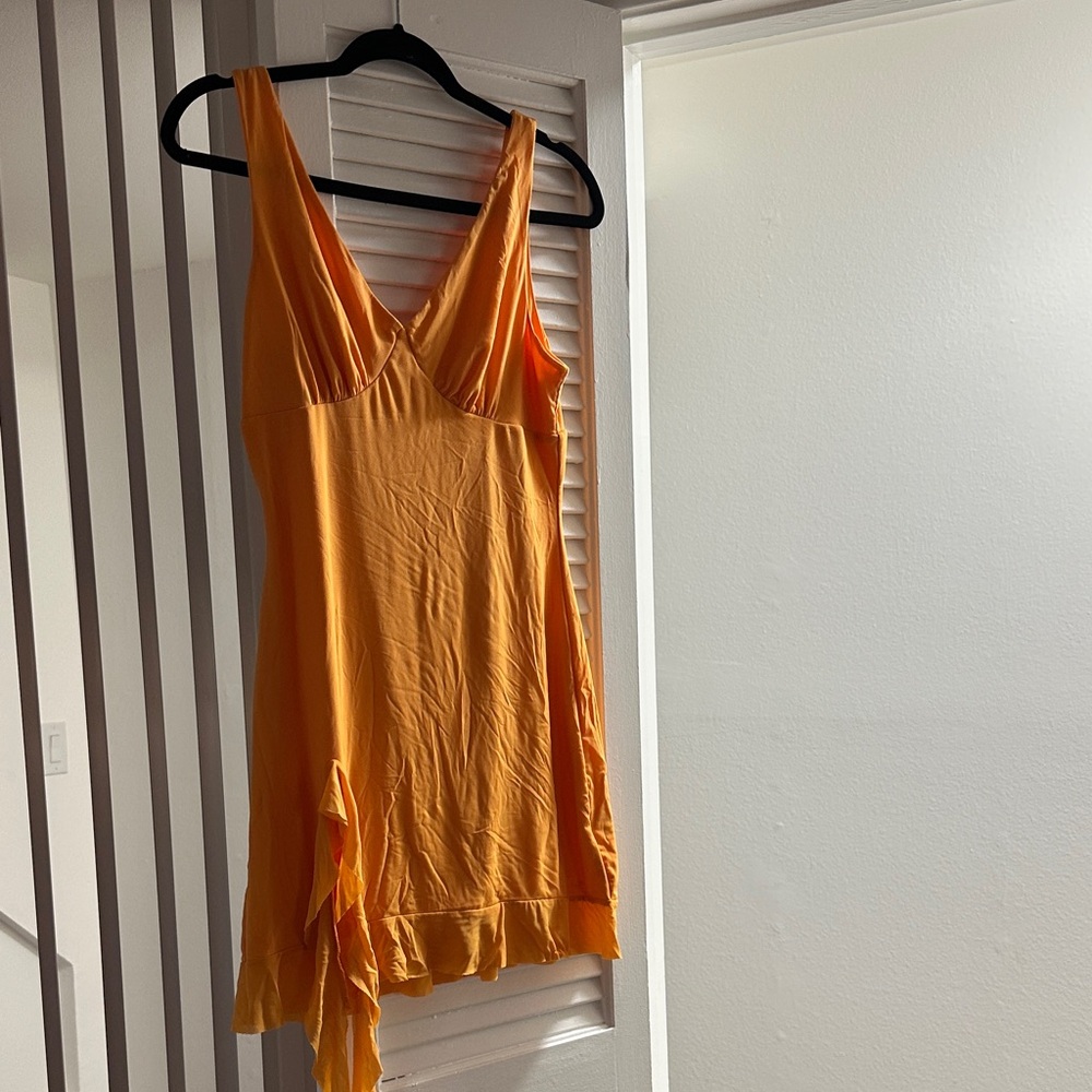 Tiger Mist Orange Mini Dress